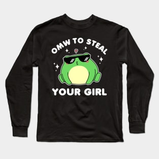 Cool Frog, On My Way To Steal Your Girl. Long Sleeve T-Shirt